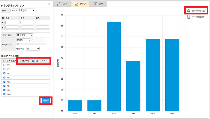 グラフ表示オプション