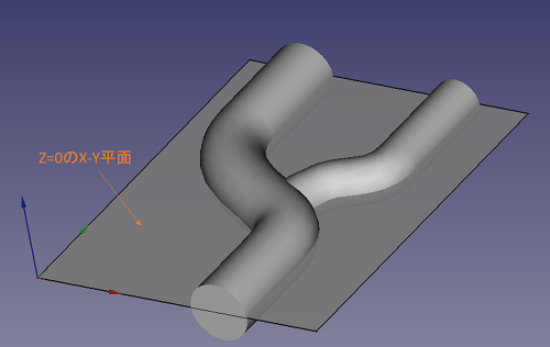 合流管熱流れ解析のCAD