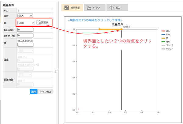 境界面の作成